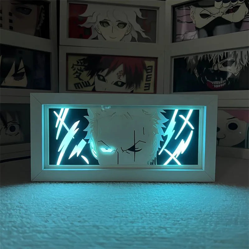 One Piece Paper Carving LED Lamp – Zoro, Luffy & Chopper Night Light
