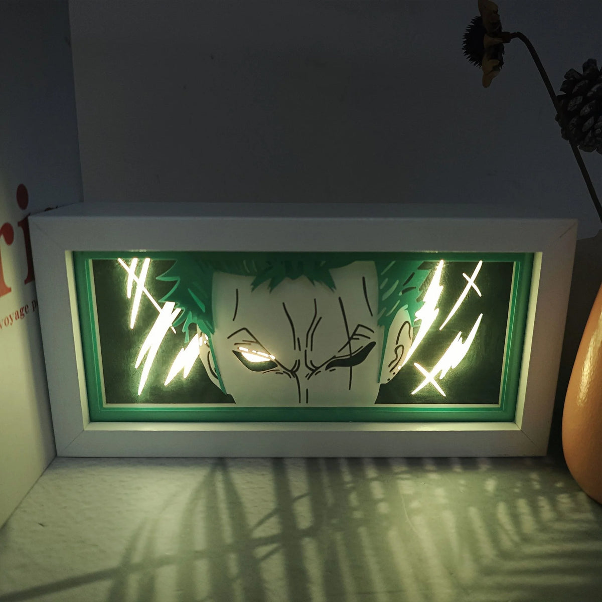 One Piece Paper Carving LED Lamp – Zoro, Luffy & Chopper Night Light