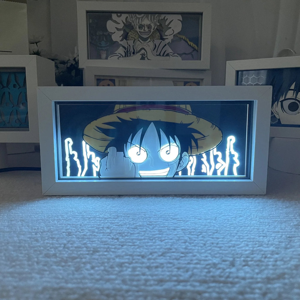 One Piece Paper Carving LED Lamp – Zoro, Luffy & Chopper Night Light