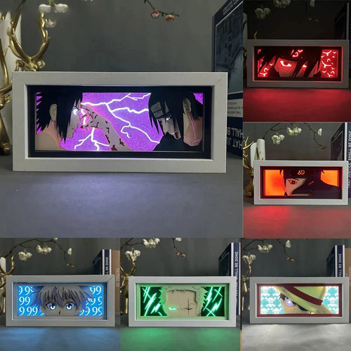 16-Color Anime 3D Paper Carving LED Light Box with Remote