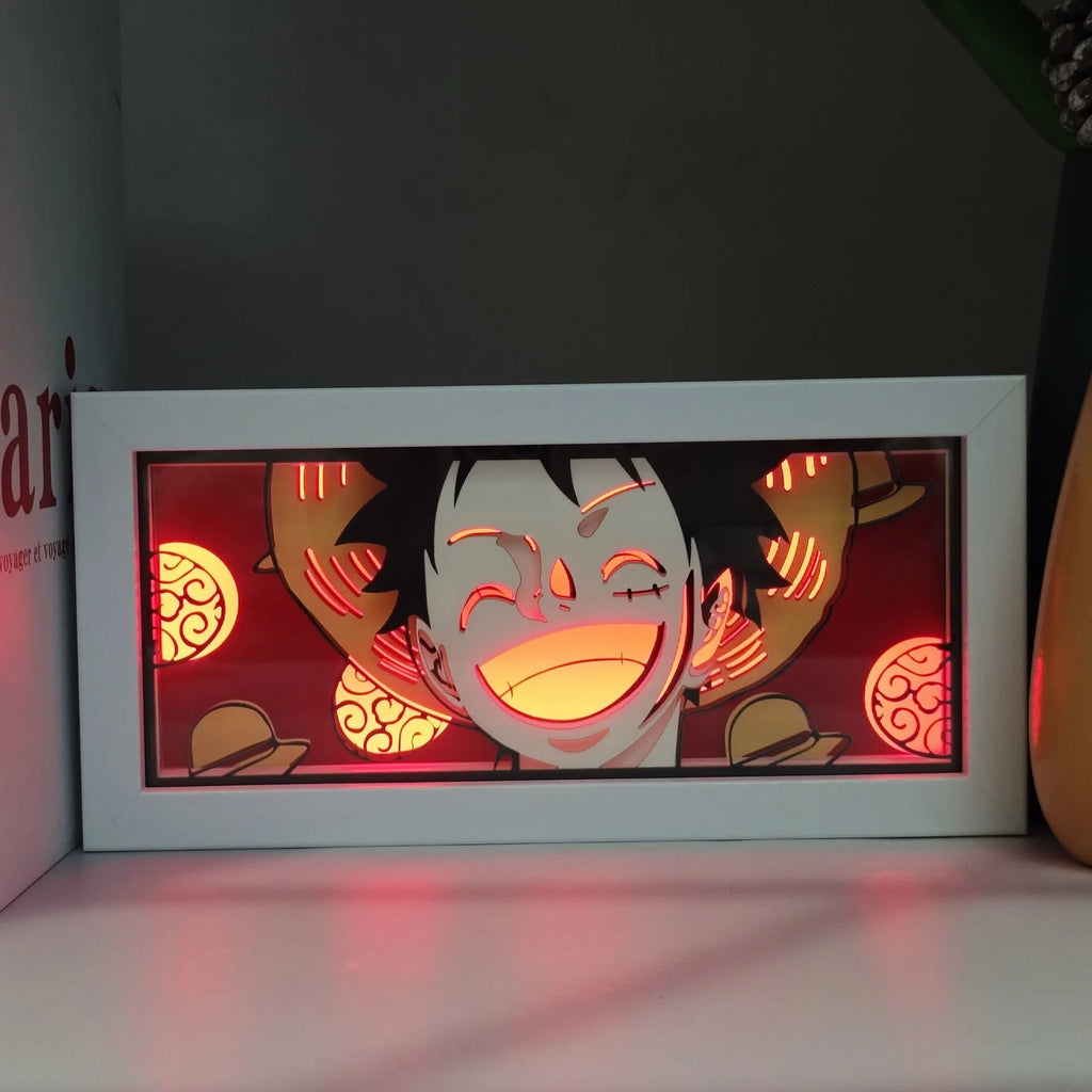 One Piece Paper Carving LED Lamp – Zoro, Luffy & Chopper Night Light