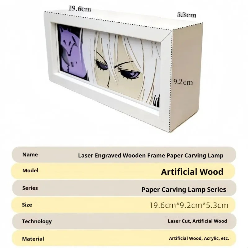 One Piece Paper Carving LED Lamp – Zoro, Luffy & Chopper Night Light