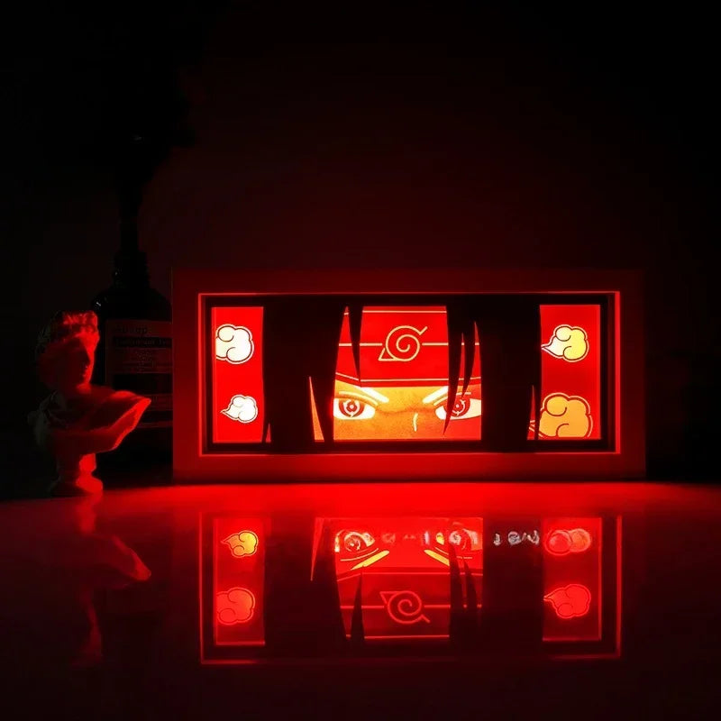 Naruto 3D Paper Carving LED Light Box Lamp