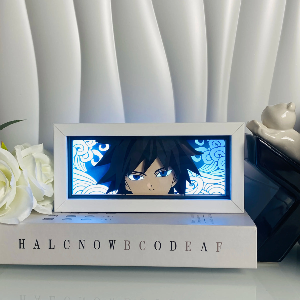 Anime Shadow Box LED Light – 3D Paper Carving USB Table Lamp