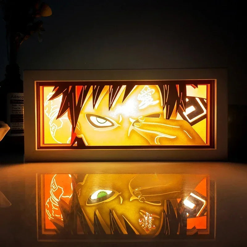 Naruto 3D Paper Carving LED Light Box Lamp